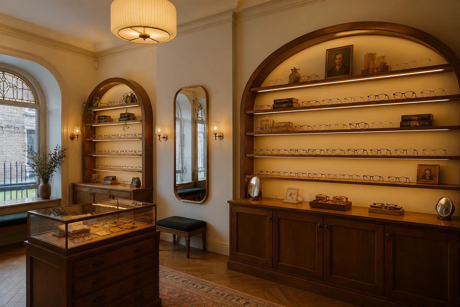 Interior of J.I. Partridge Opticians showroom